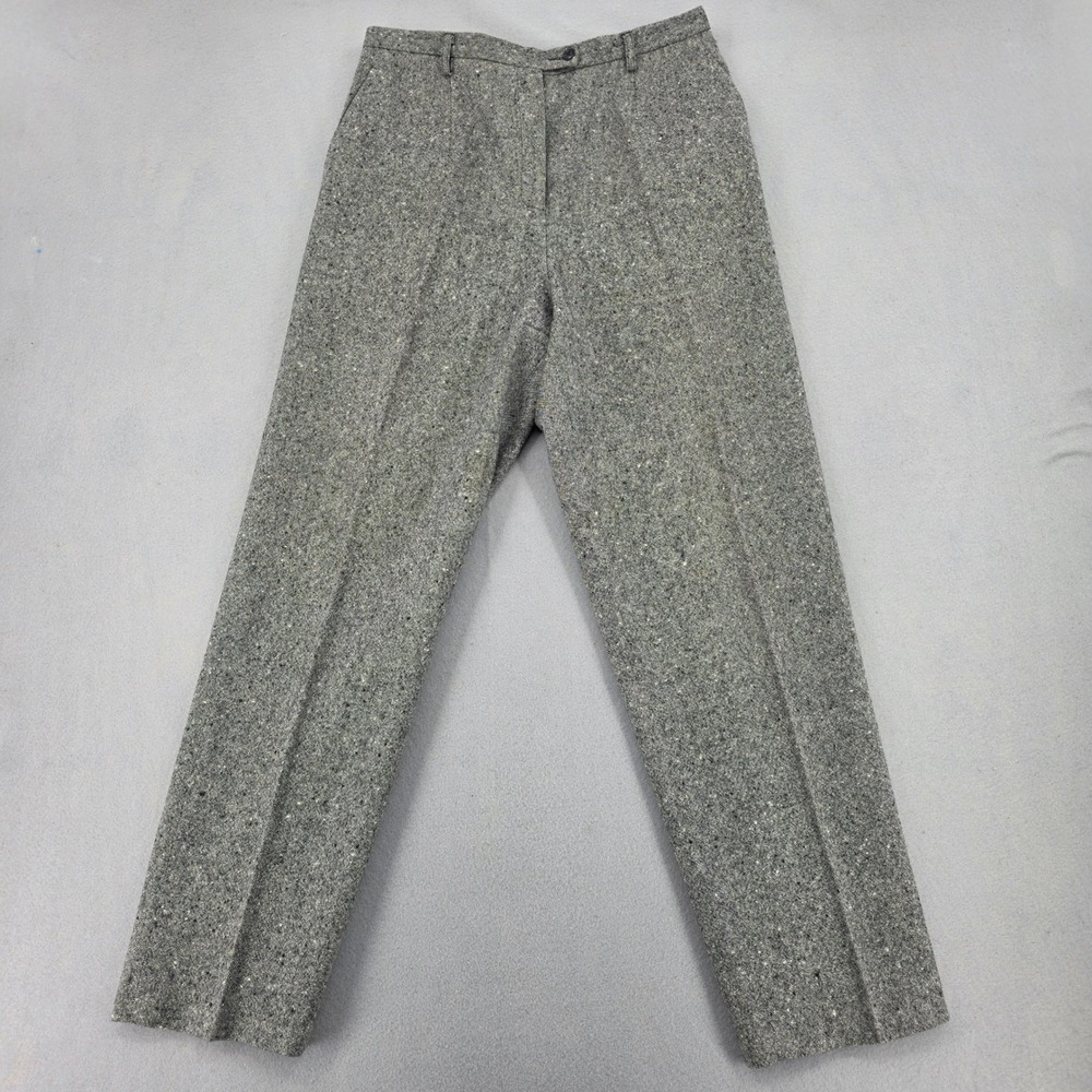 Pendleton Vintage Grey Donegal Tweed Wool Pant Suit Blazer Trousers Size 14 USA - Picture 7 of 14